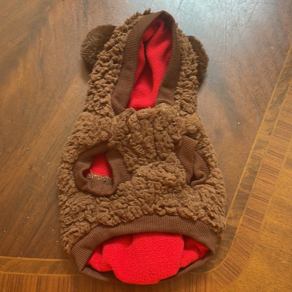 Top Paw small dog brown fleece bear outfit - Picture 2 of 3